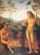 PERUGINO, Pietro Apollo and Marsyas oil painting artist